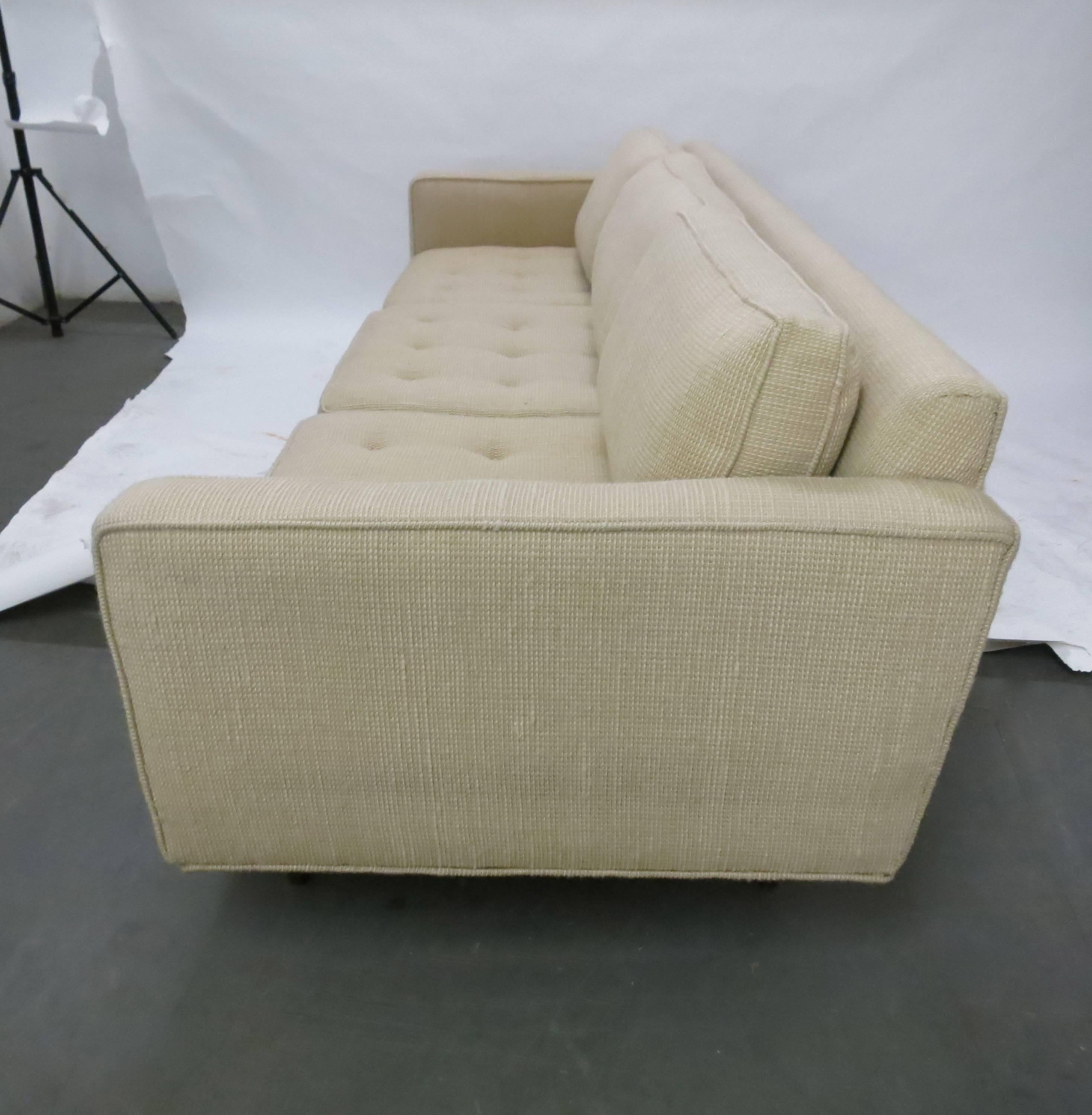 Mid-Century Modern Sofa by Charles Pfister for Knoll, Original Fabric circa 1960 Made in USA