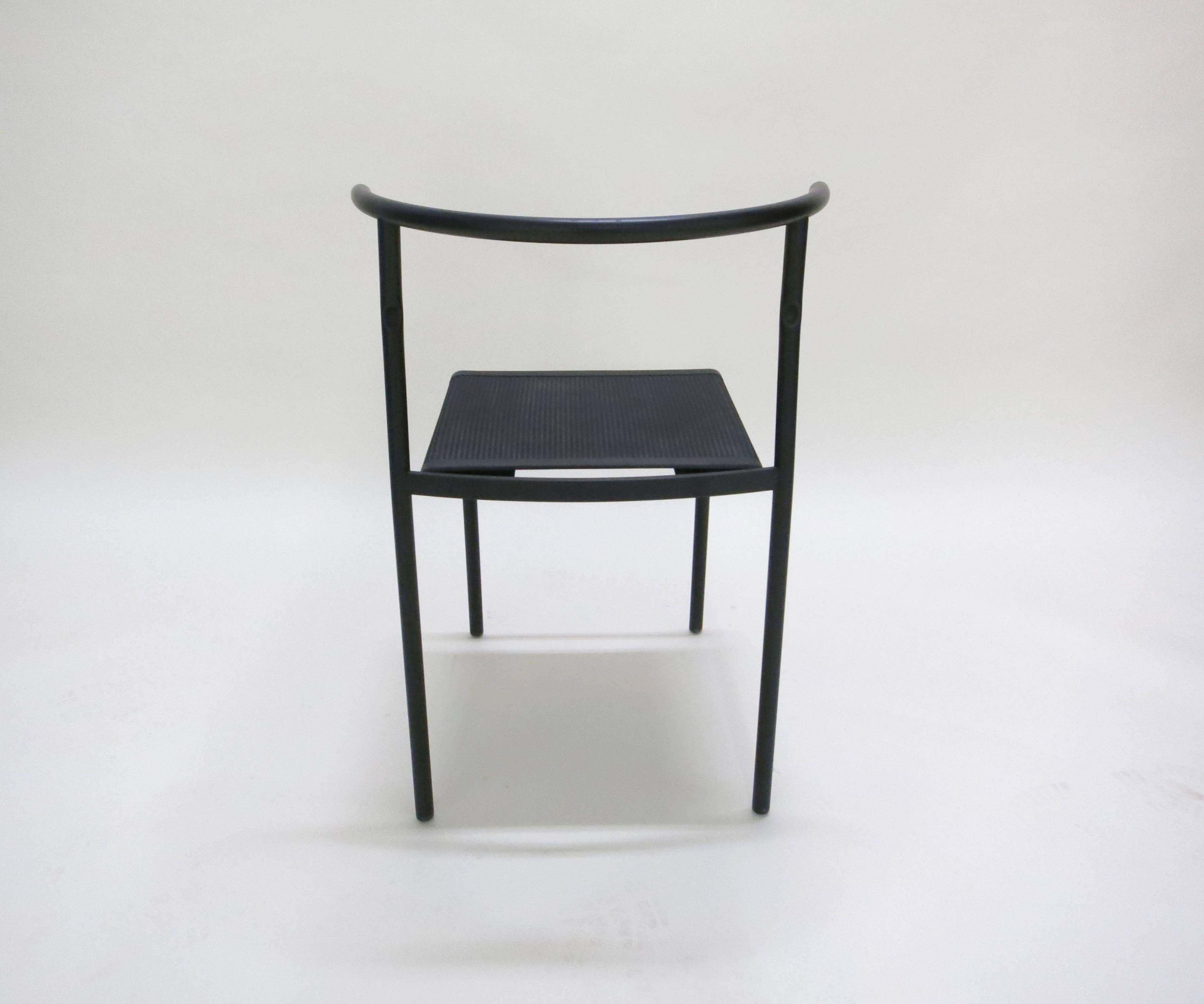 Steel Pair of Stacking Chairs by Philippe Starck for Baleri, Italy 1984