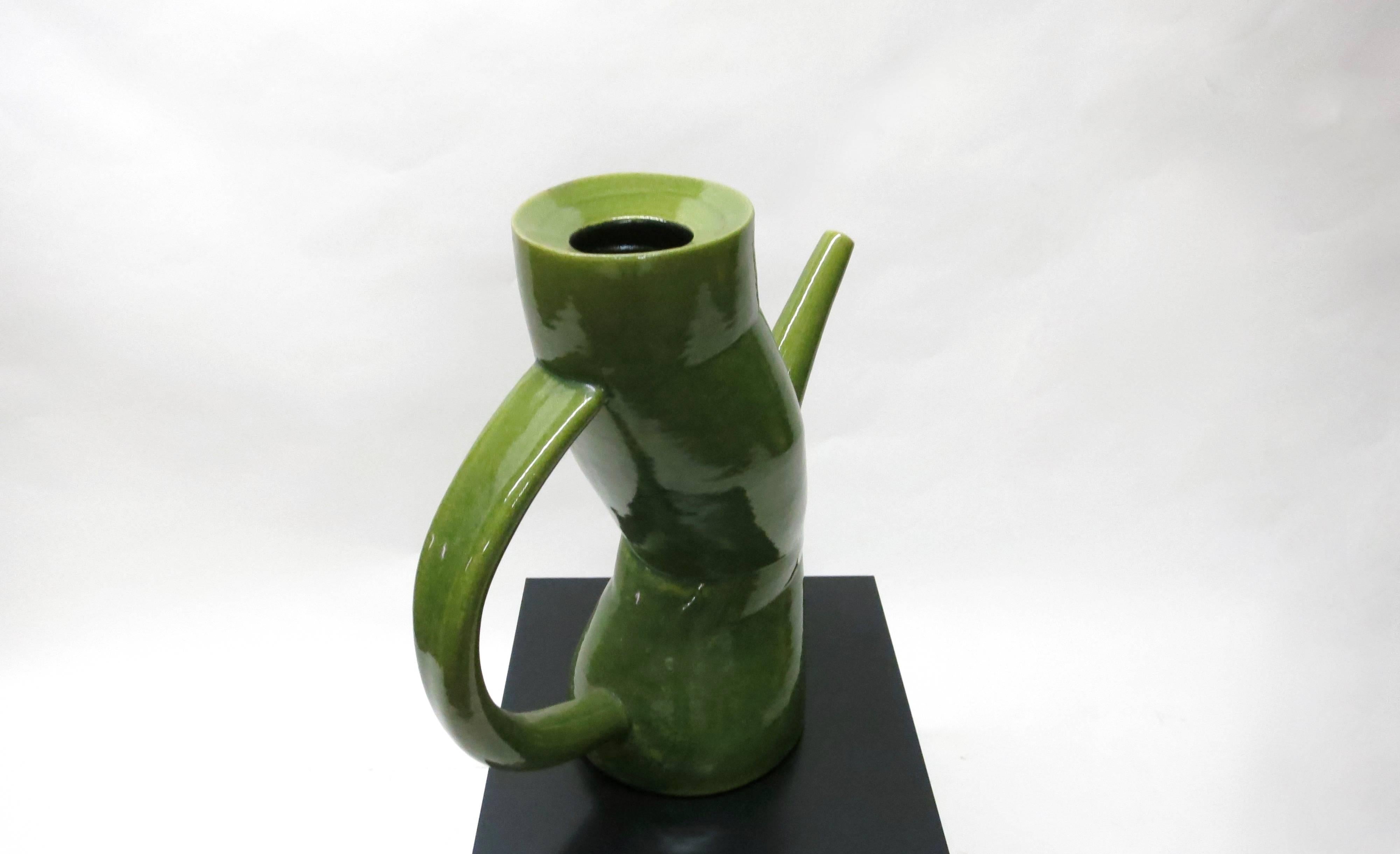 Ceramic Pitcher by Jamie Walker, USA, 1994 In Excellent Condition For Sale In Jersey City, NJ