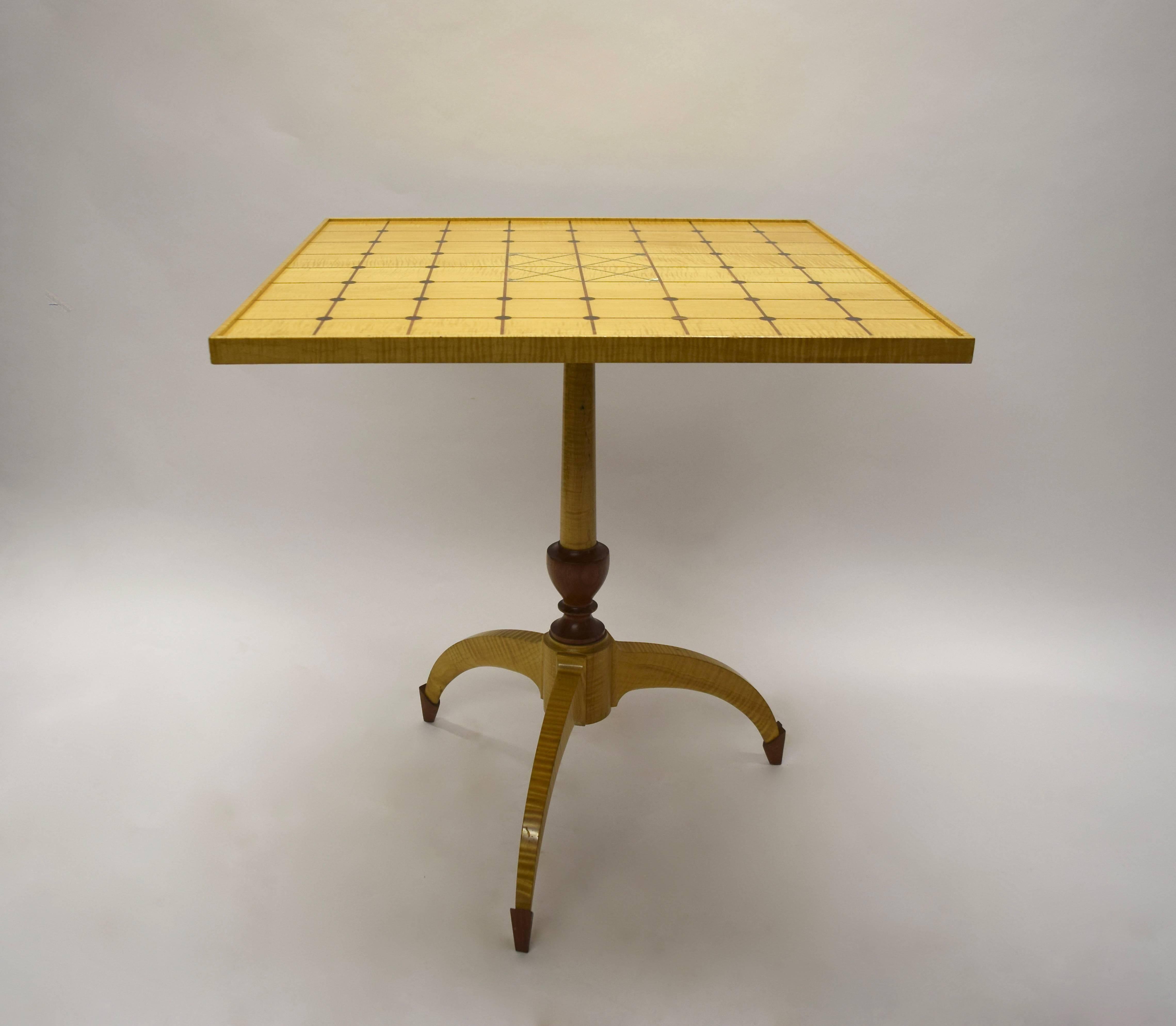Unique Tilt-Top Dining, Game, or Center Table by Dale Broholm, USA 1992 In Good Condition In Jersey City, NJ