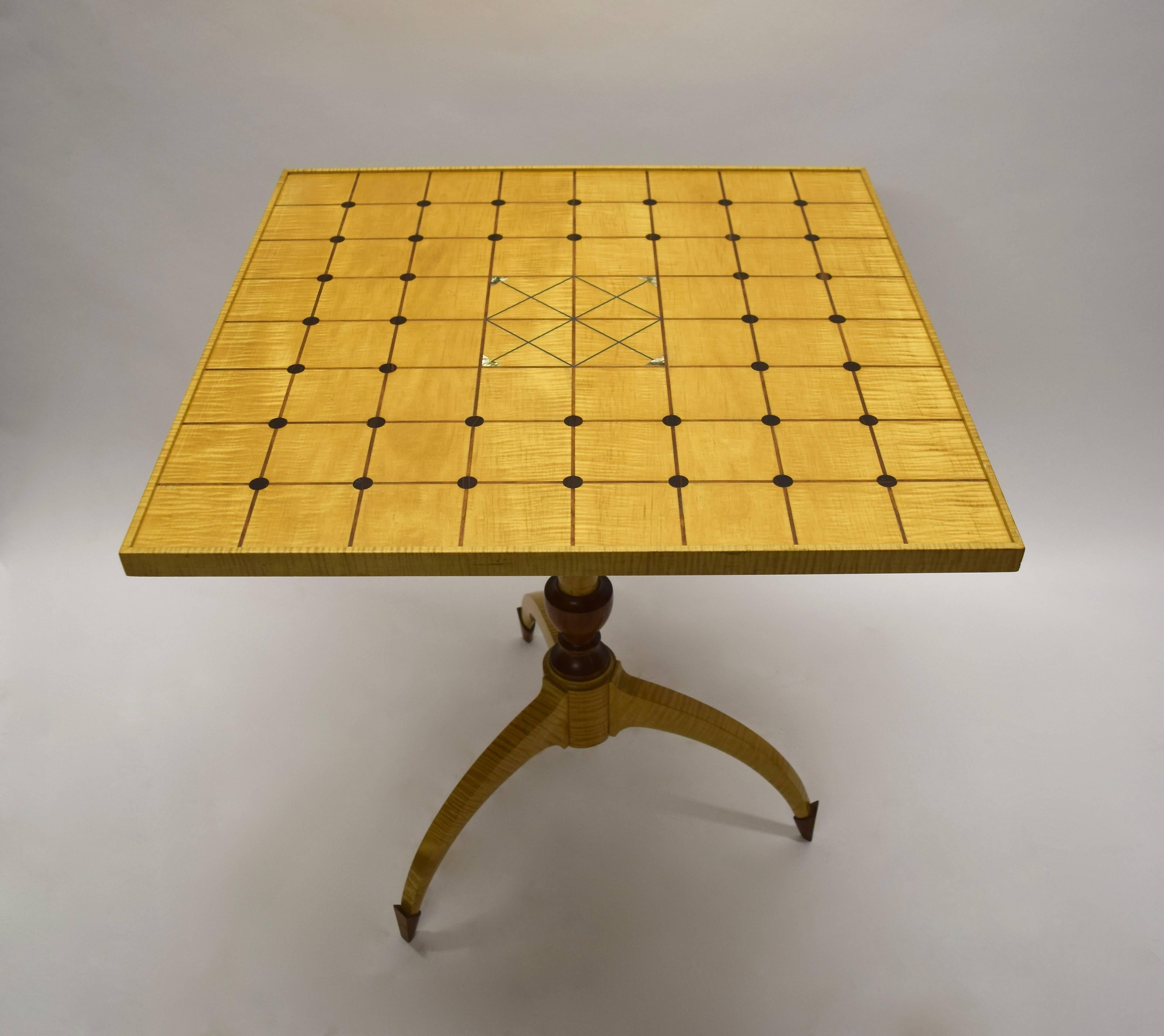 Unique Tilt-Top Dining, Game, or Center Table by Dale Broholm, USA 1992 1