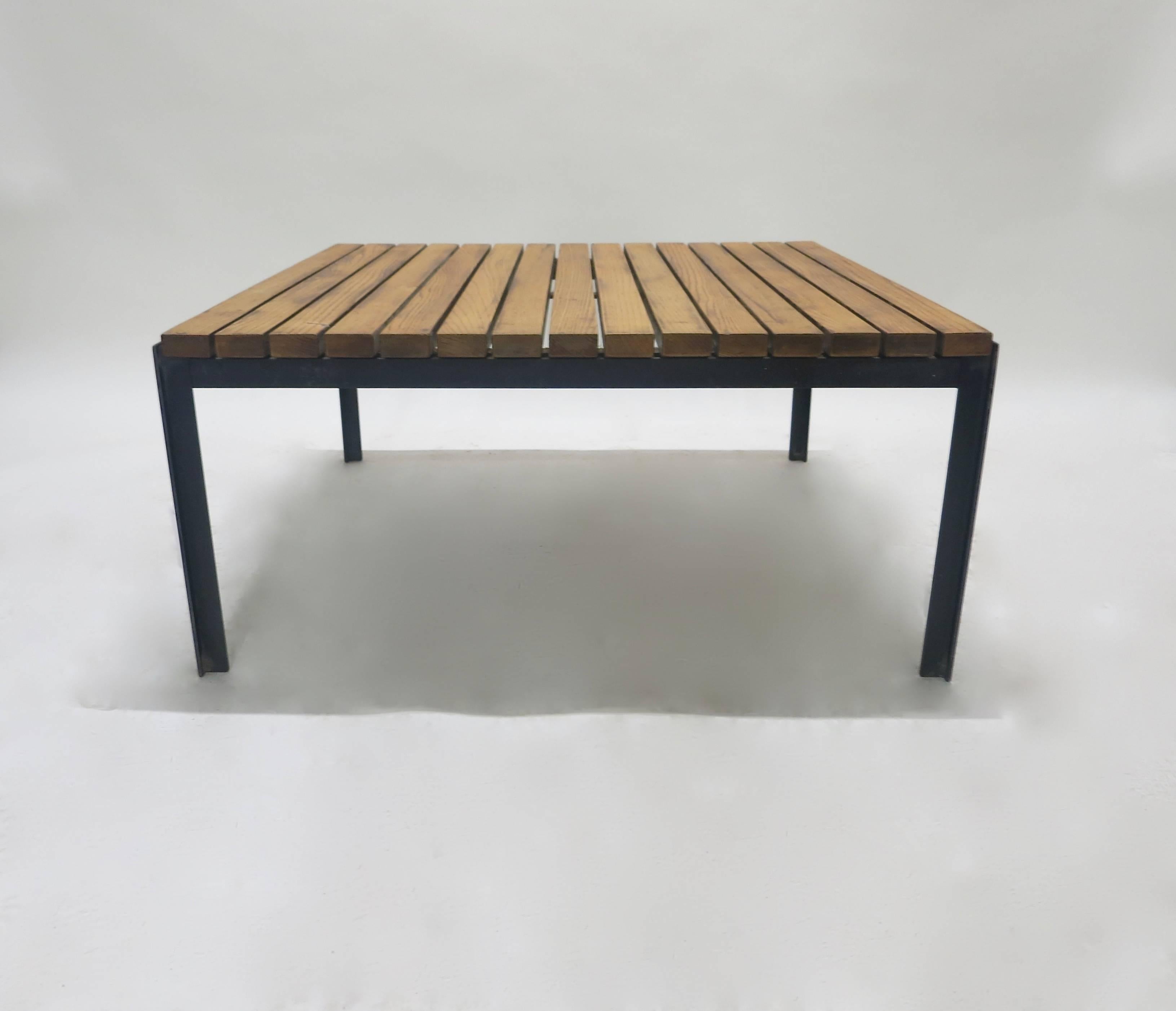 Mid-Century Modern Slatted T-Bar Table by Florence Knoll for Knoll Associates, circa 1960 American