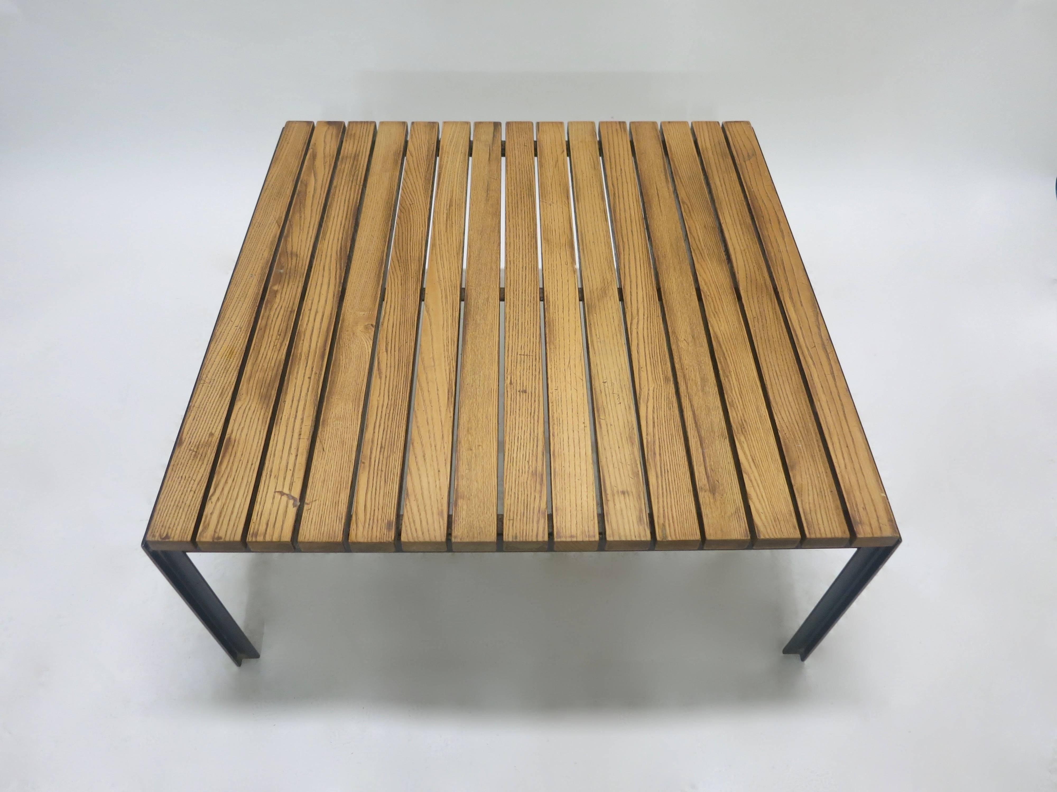 Slatted T-Bar Table by Florence Knoll for Knoll Associates, circa 1960 American In Good Condition In Jersey City, NJ
