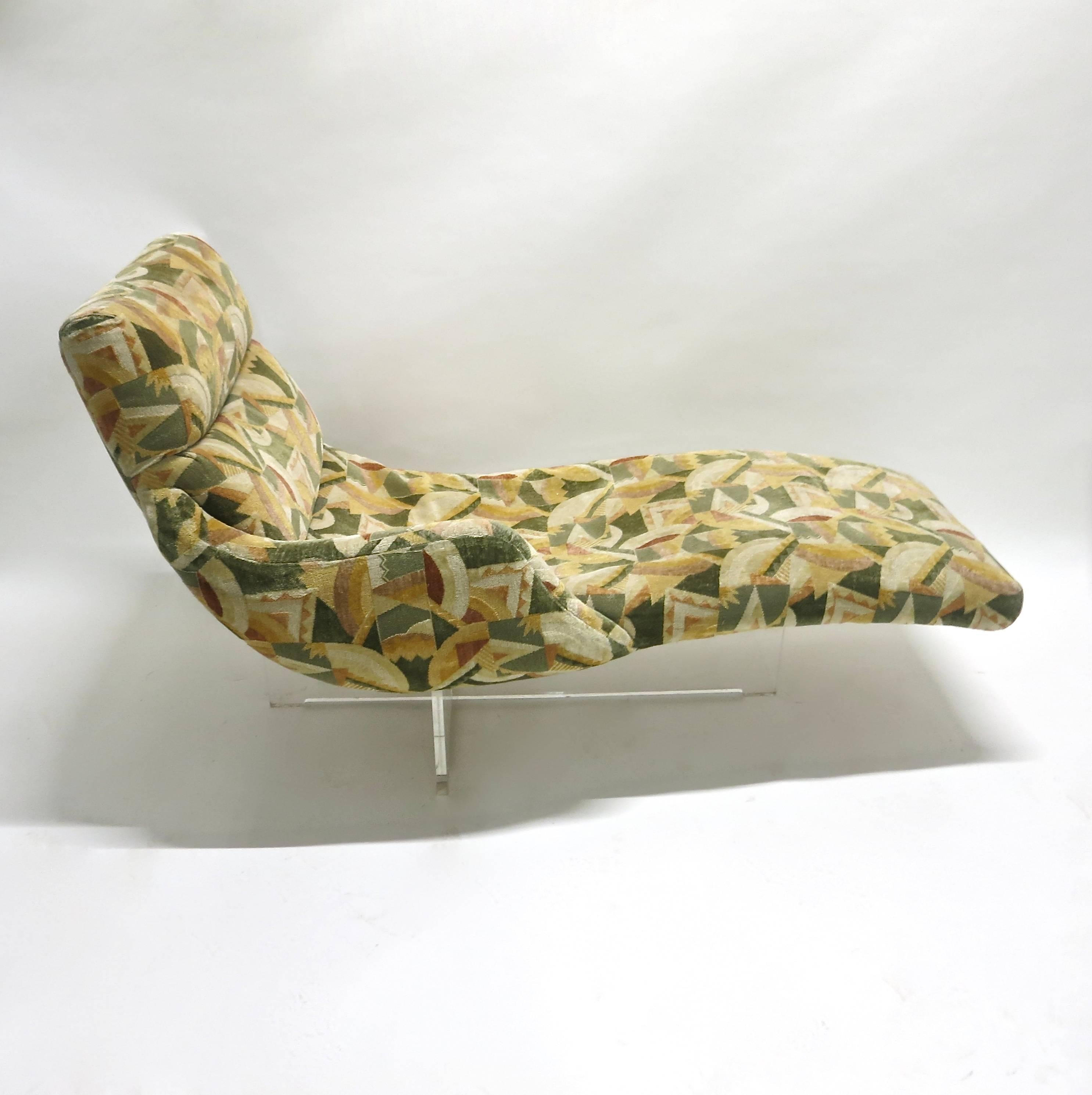 Erica Chaise Longue Designed by Vladimir Kagan in 1969, Made in USA In Excellent Condition In Jersey City, NJ