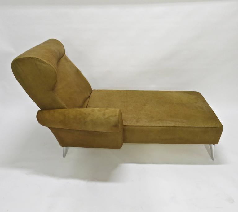 Chaise Longue in Cowhide by Philippe Starck for Driade Aleph, circa 1990,  Italy at 1stDibs