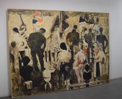 Beautiful Large-Scale Port-Scene Painting, Alexandre Sacha Garbell, France, 1967