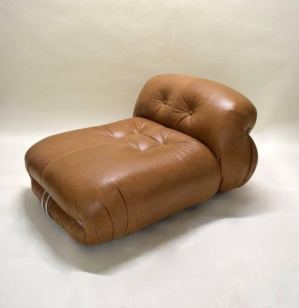 Italian  Lounge Chair with Ottoman designed by Tobia Scarpa for Cassina, Italy, 1976