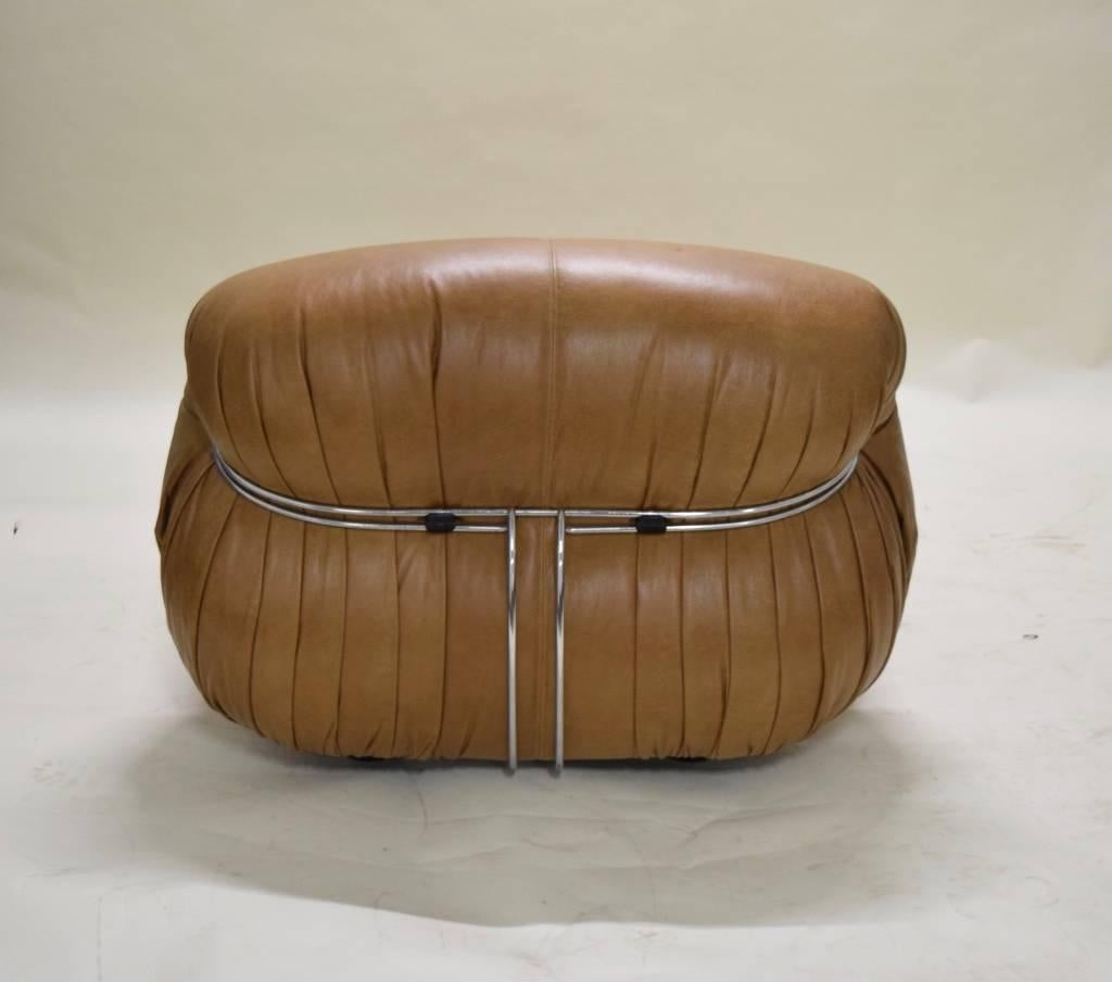 Late 20th Century  Lounge Chair with Ottoman designed by Tobia Scarpa for Cassina, Italy, 1976