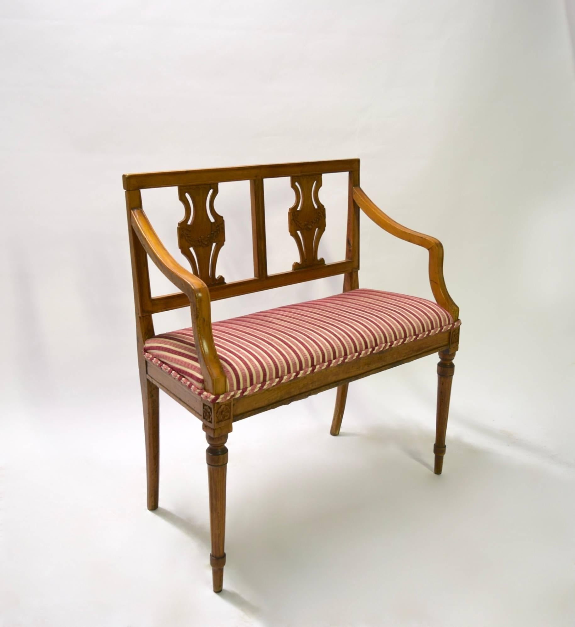 Mahogany Settee Made in France, Circa 1780  For Sale 2