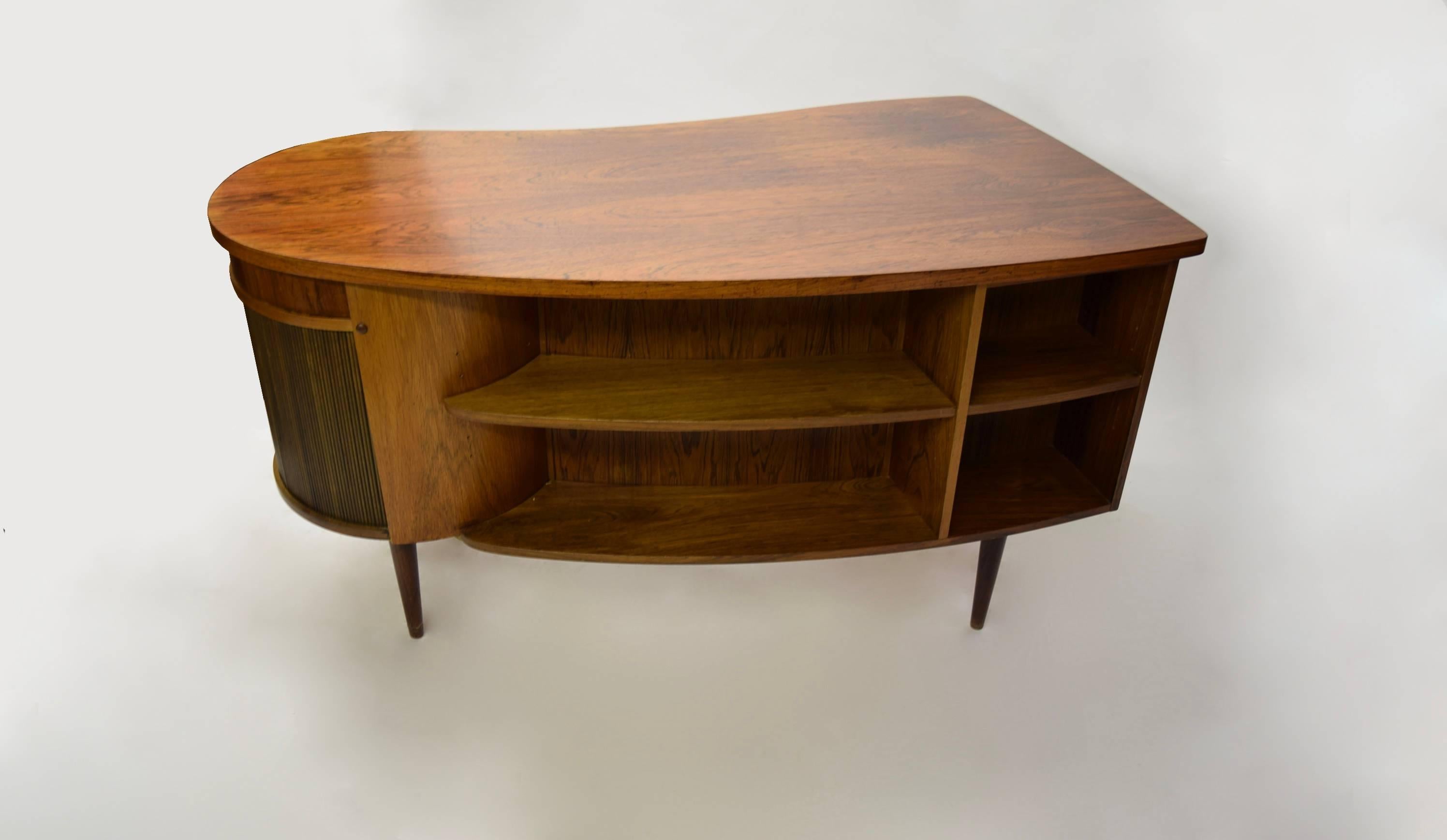Danish Rosewood Desk by Kai Kristiansen for FM Furniture, 1956, Made in Denmark