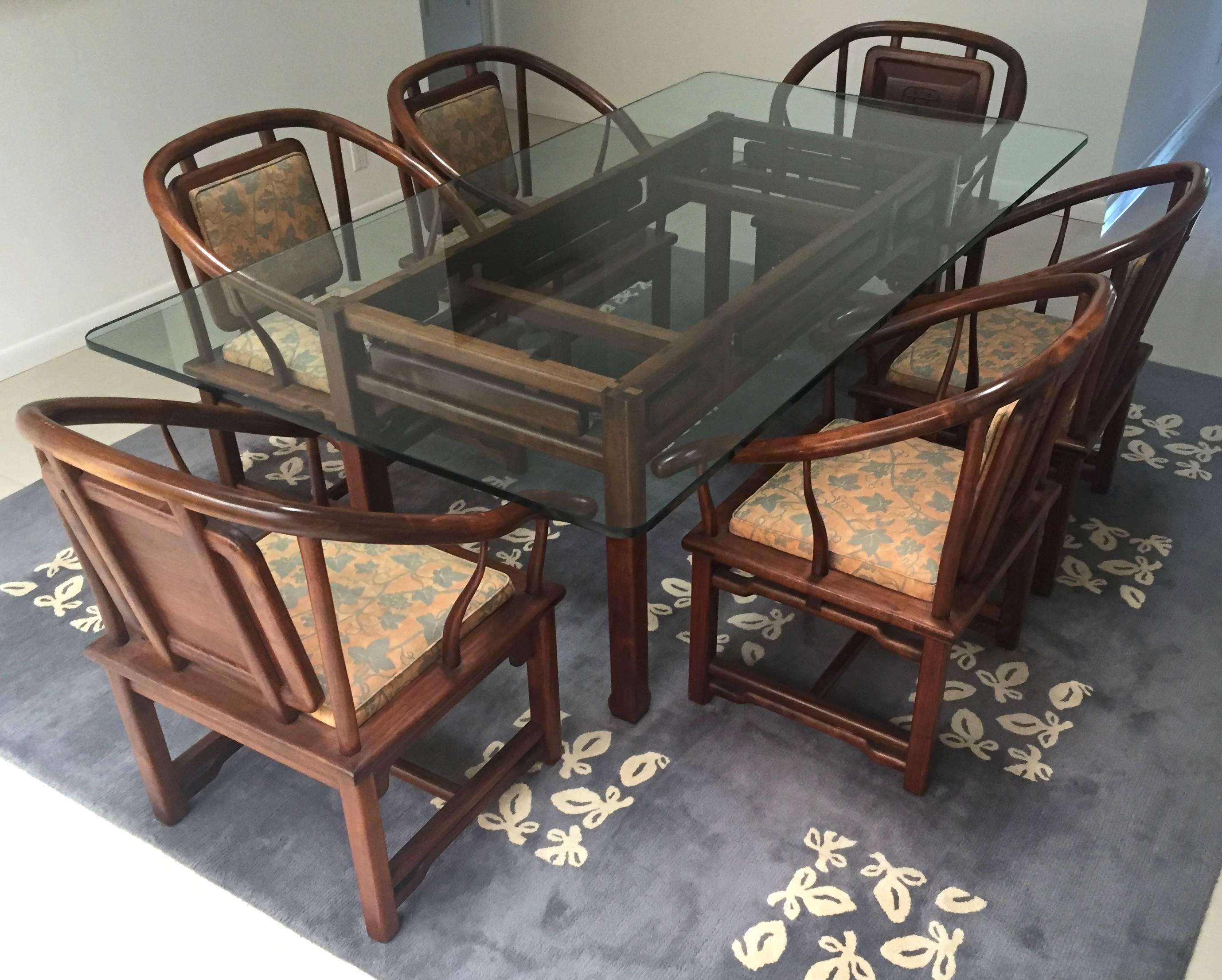 American Craftsman Dining Set in the Manner of James Mont, USA, circa 1960 For Sale