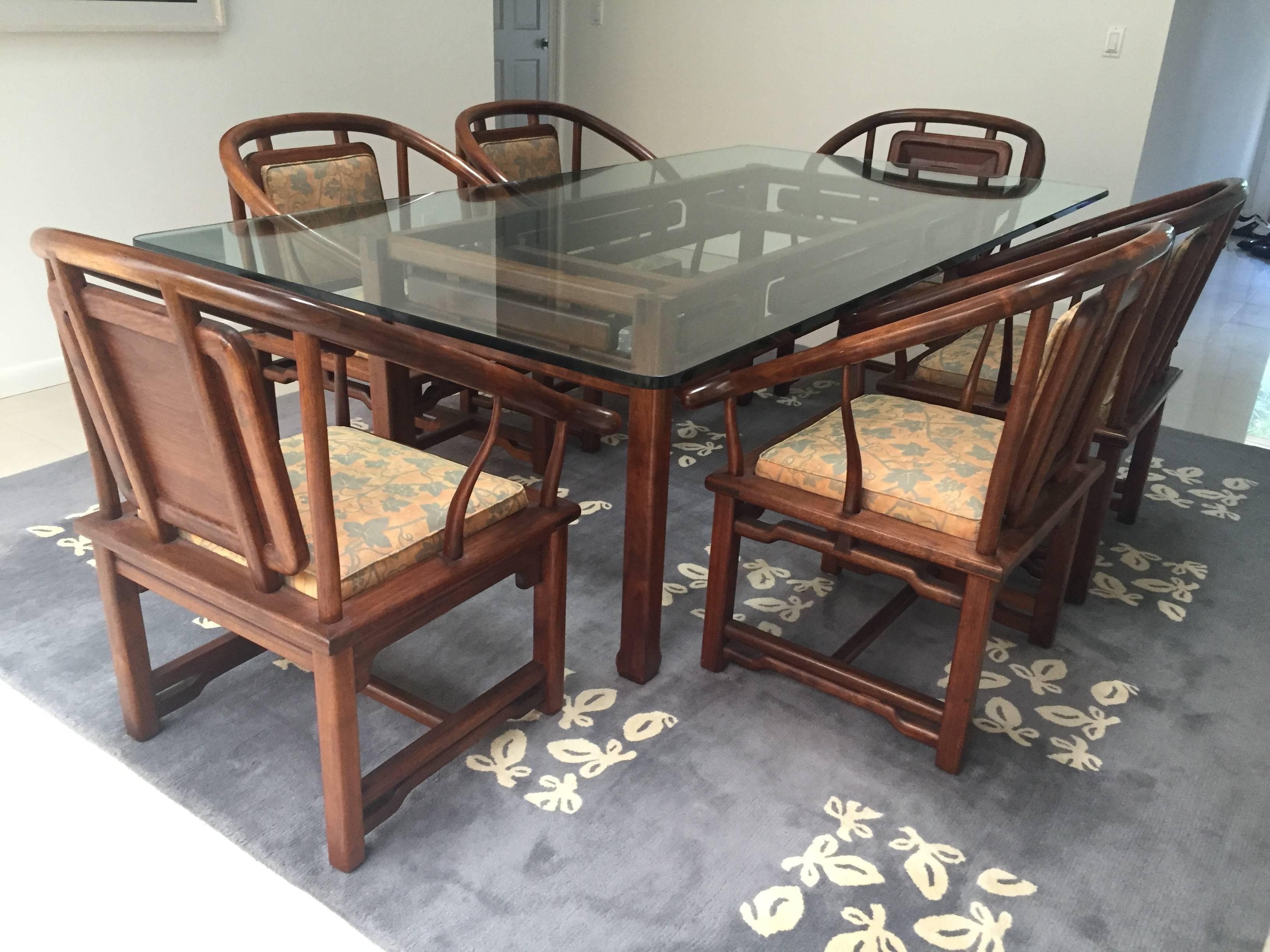 American Dining Set in the Manner of James Mont, USA, circa 1960 For Sale