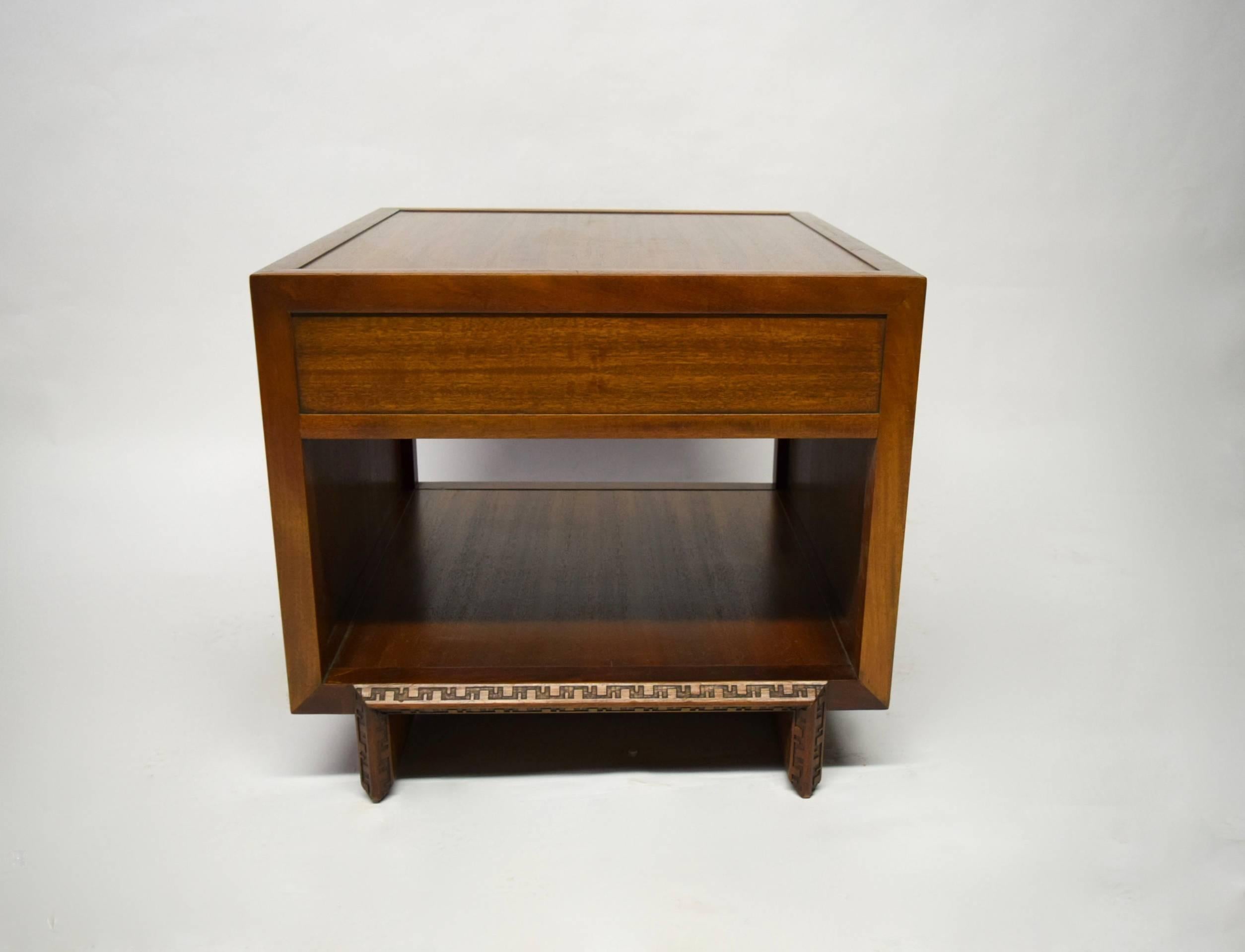 Pair of Side Tables by Frank Lloyd Wright for Heritage-Henredon, 1955-1956, USA 2