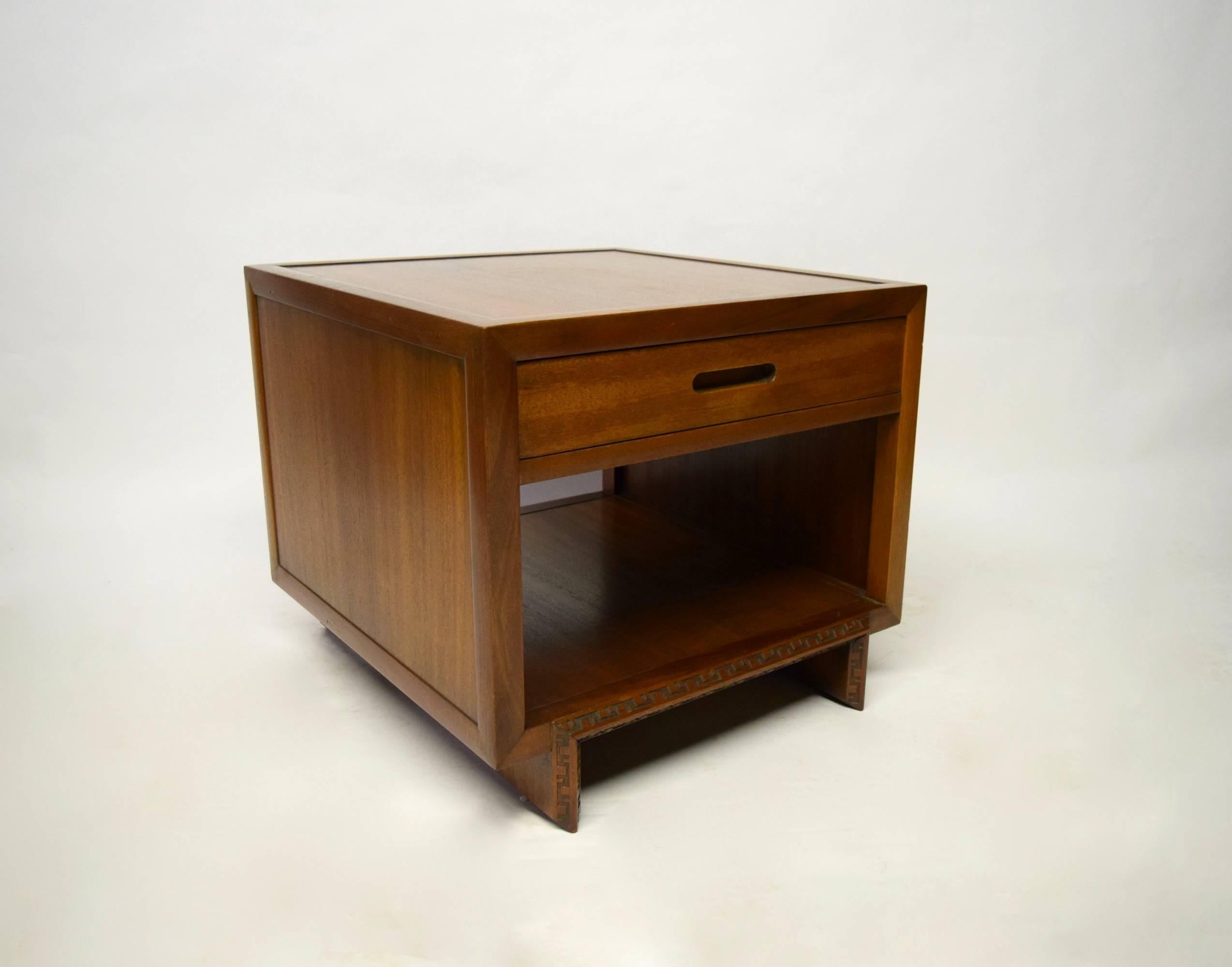 Pair of Side Tables by Frank Lloyd Wright for Heritage-Henredon, 1955-1956, USA 3