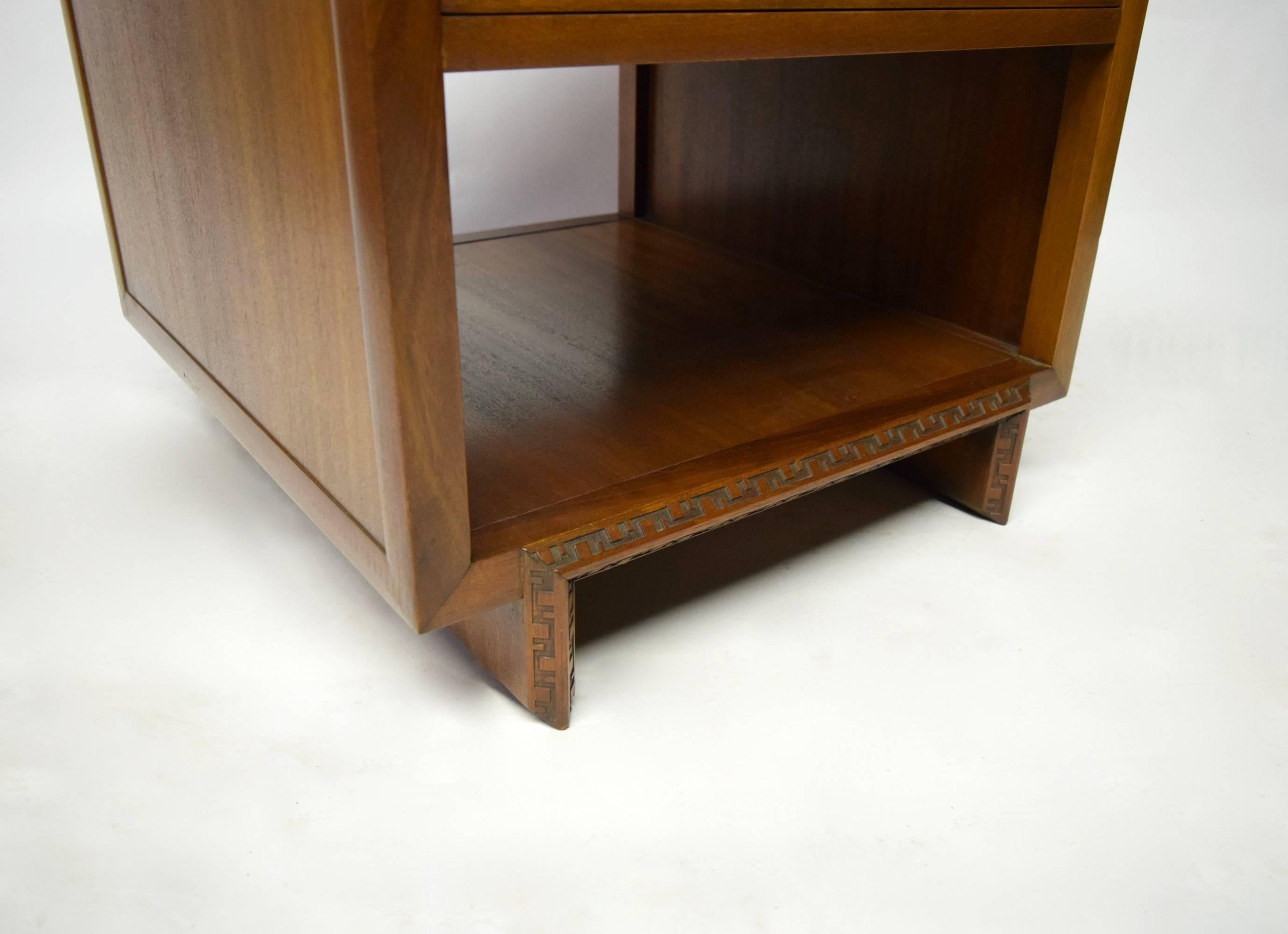 Pair of Side Tables by Frank Lloyd Wright for Heritage-Henredon, 1955-1956, USA 4