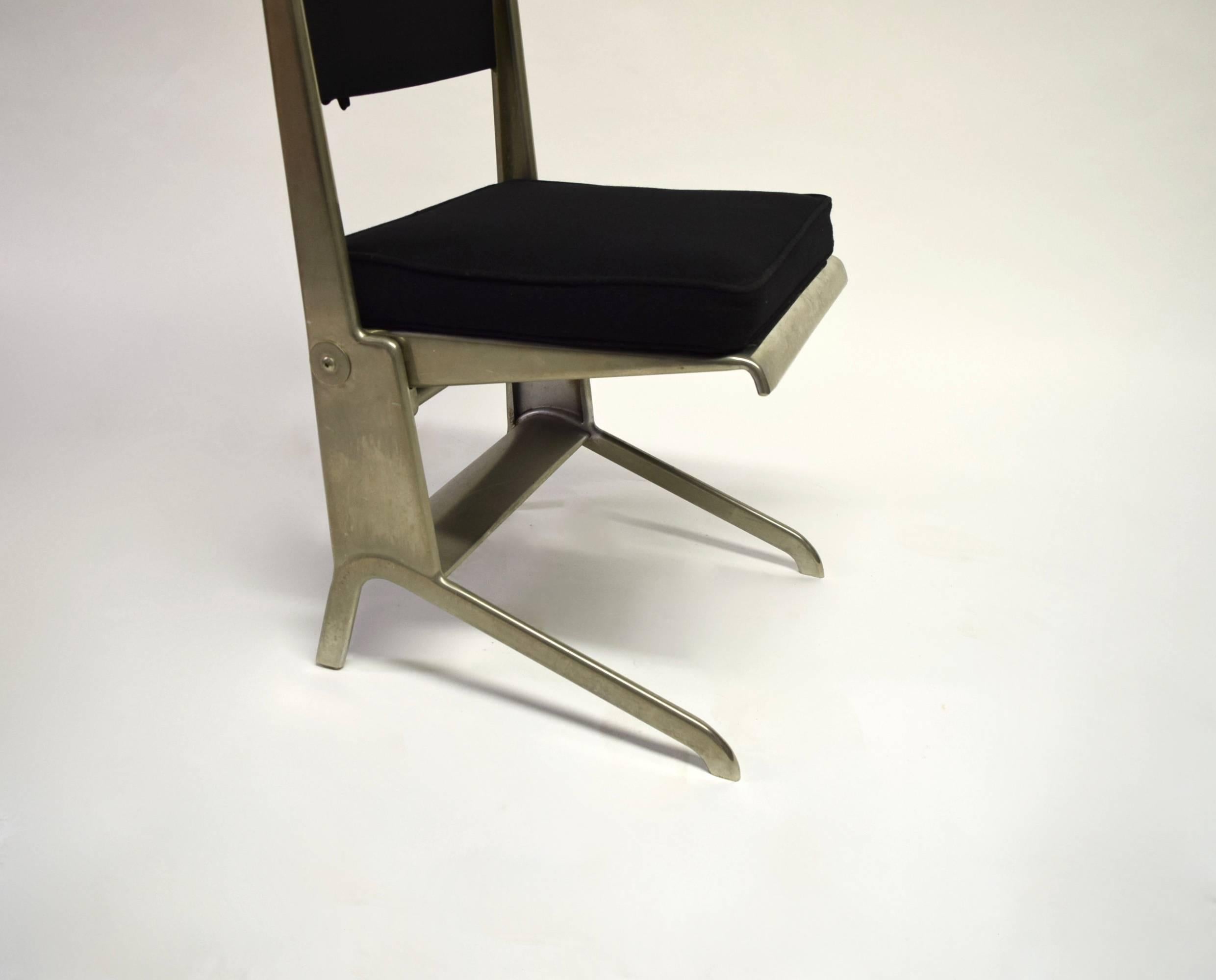 Steel Pair of Jean Prouvé Folding Chairs Designed 1930, Manufactured by Tecta 1983