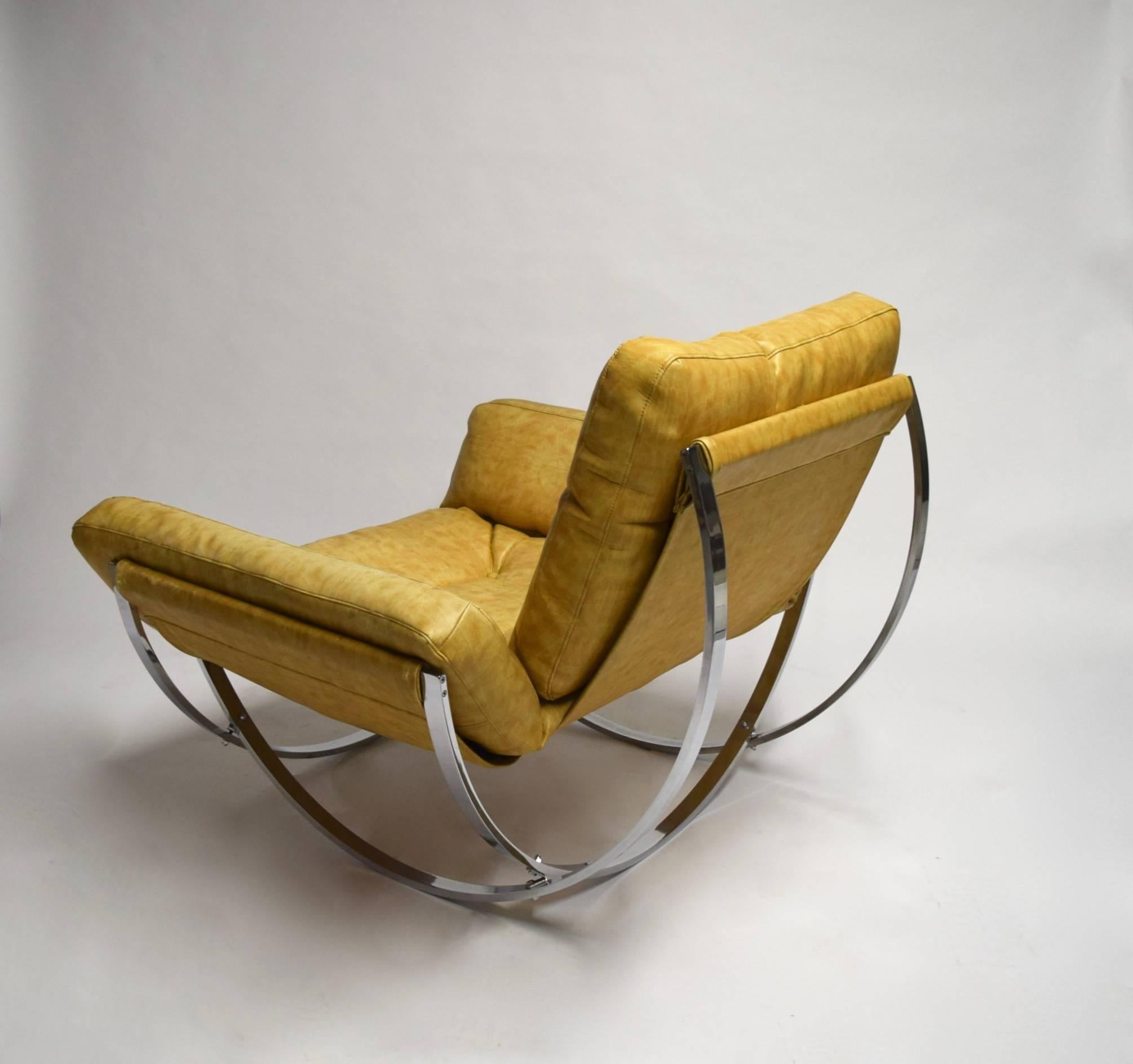 20th Century Italian Lounge Chair circa 1970, Leonart Bender for Charlton Co.