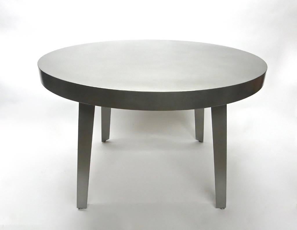 Stainless Steel Dining or Center Table, NYC, circa 2005 In Excellent Condition In Jersey City, NJ