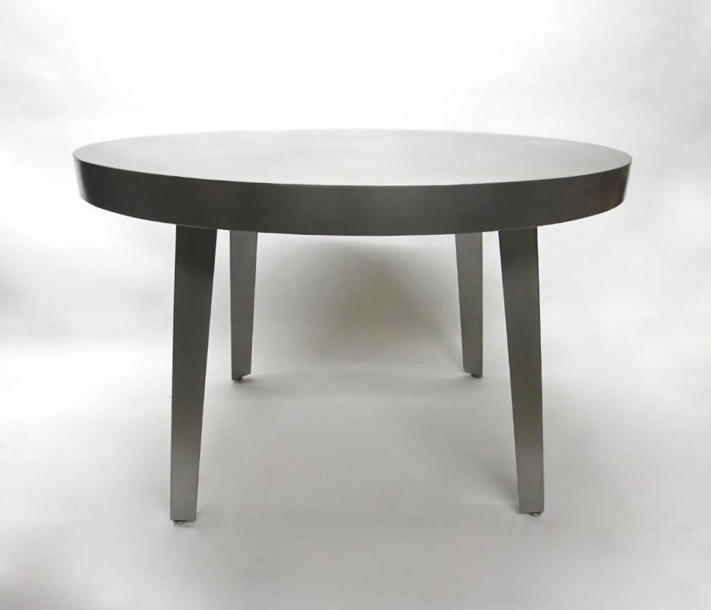 Contemporary Stainless Steel Dining or Center Table, NYC, circa 2005
