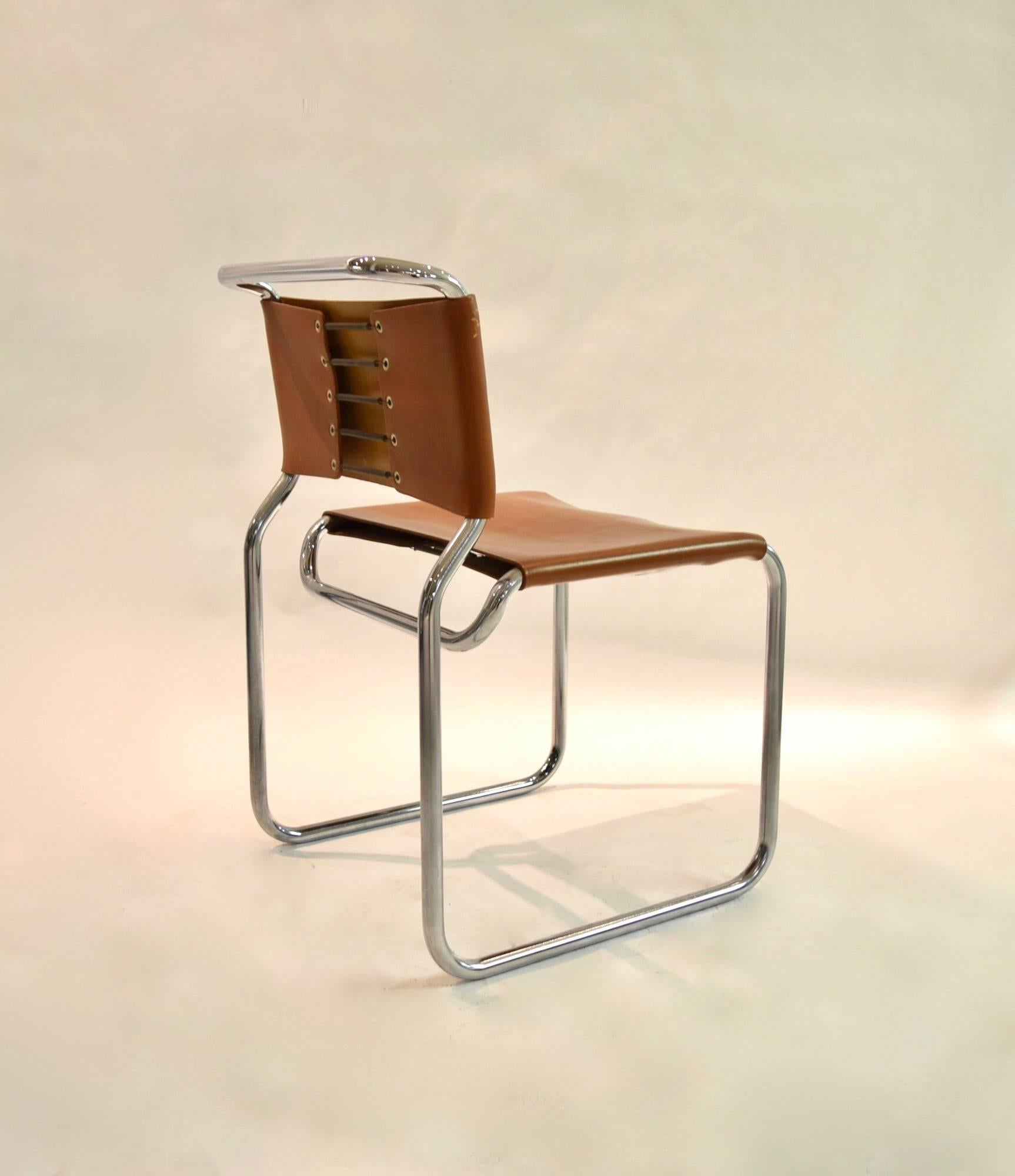 Four Chairs in Leather by Nicos Zographos Designed in 1966, USA 2