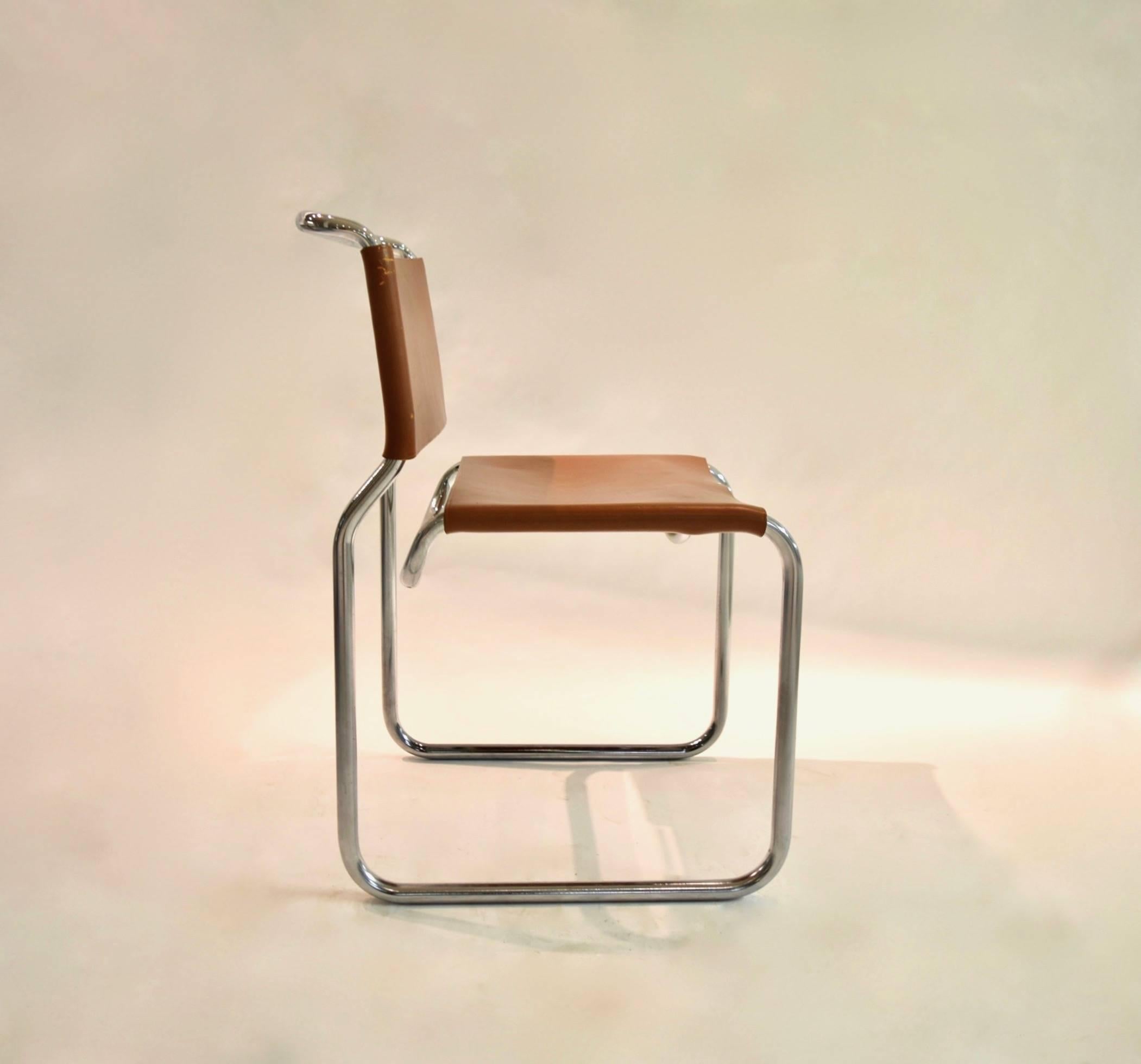 Four Chairs in Leather by Nicos Zographos Designed in 1966, USA 3