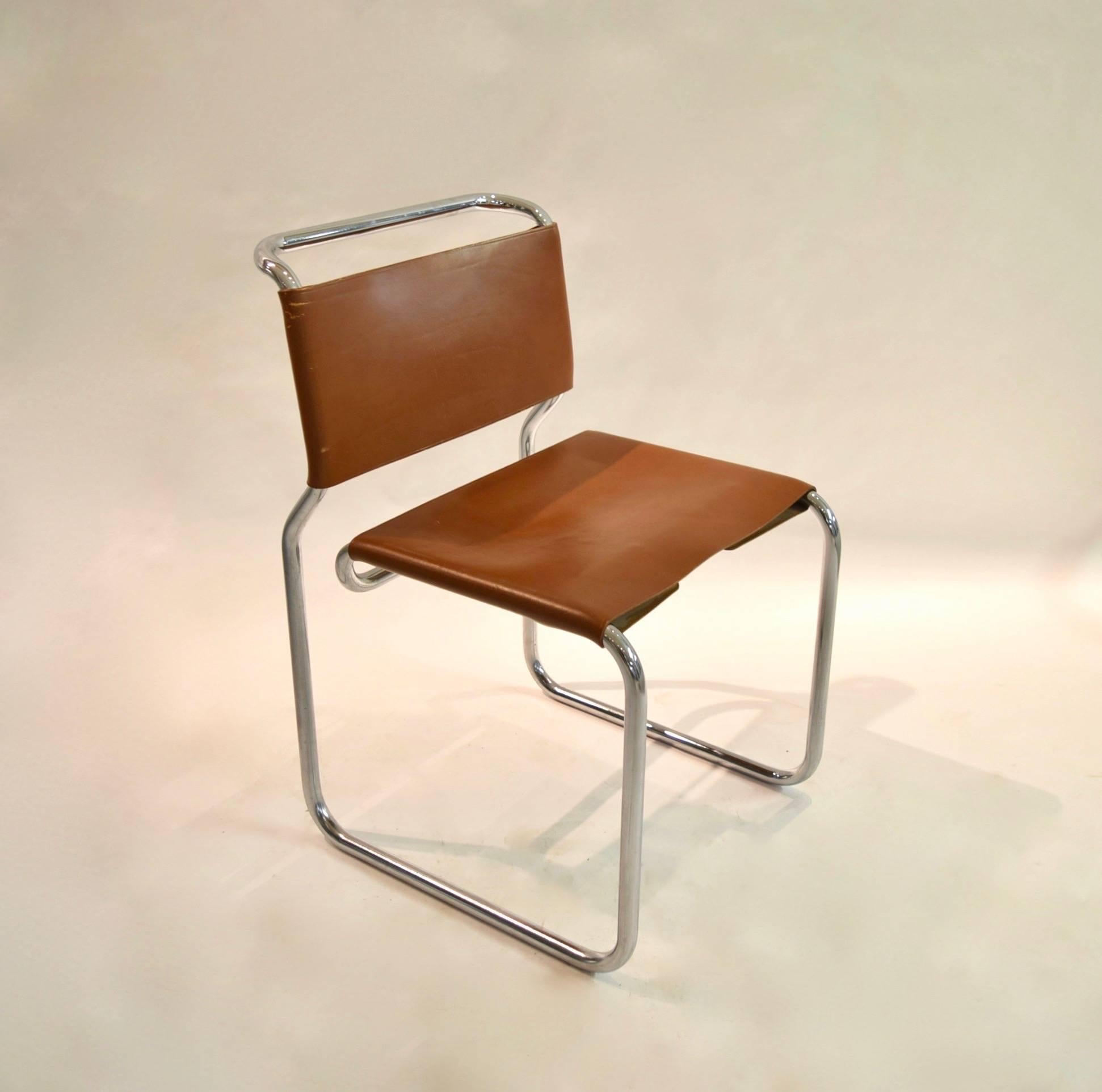 Four Chairs in Leather by Nicos Zographos Designed in 1966, USA 4