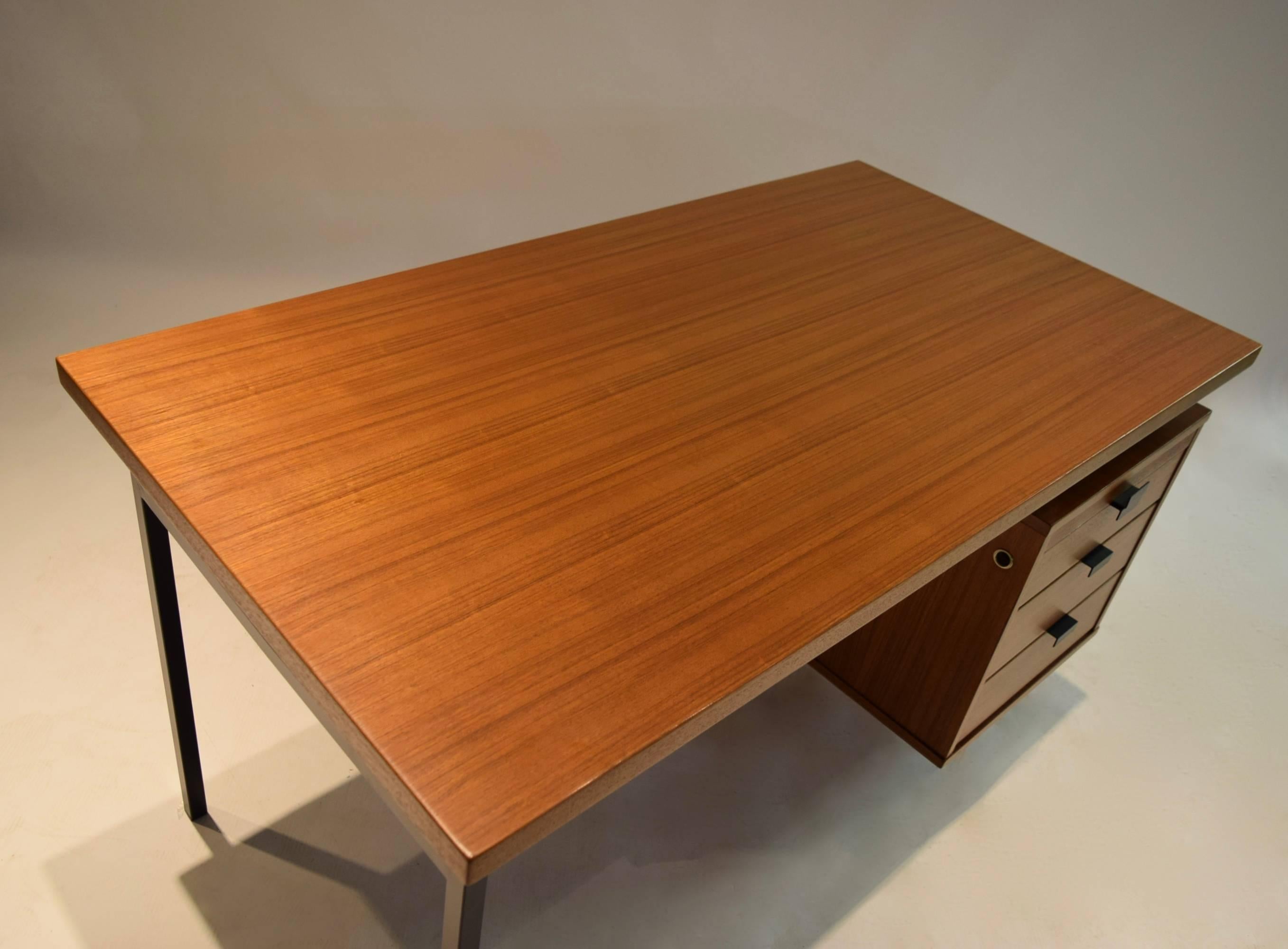 Desk in Teak with Four-Drawer Circa 1965 USA 3