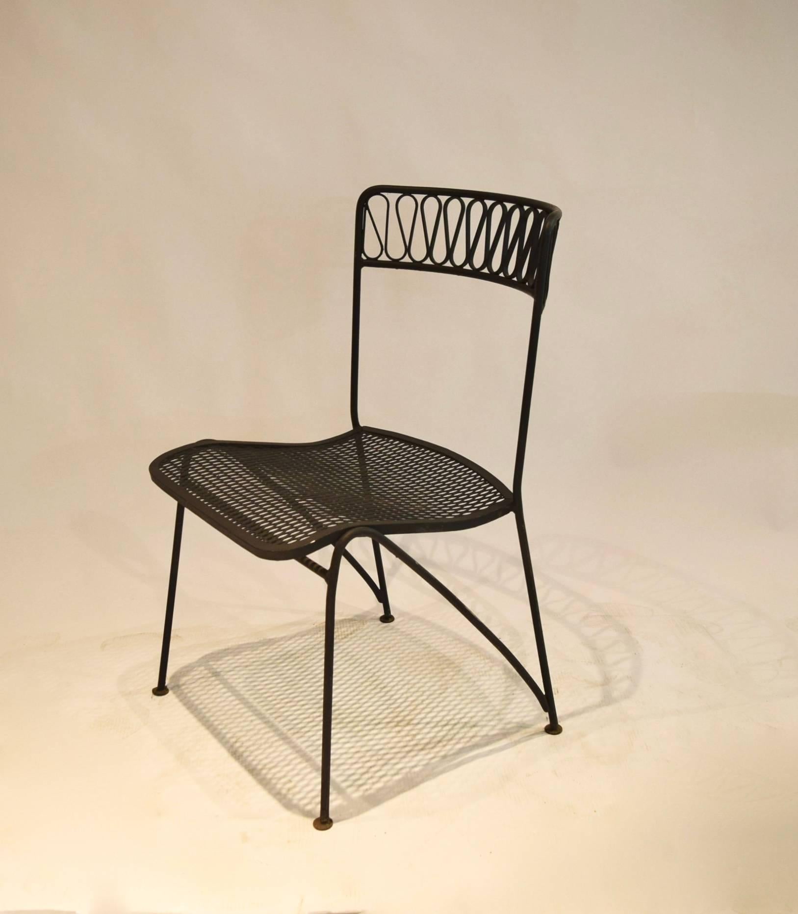 20th Century Four Ribbon Series Dining Chairs, Maurizio Tempestini for Salterini, circa 1955