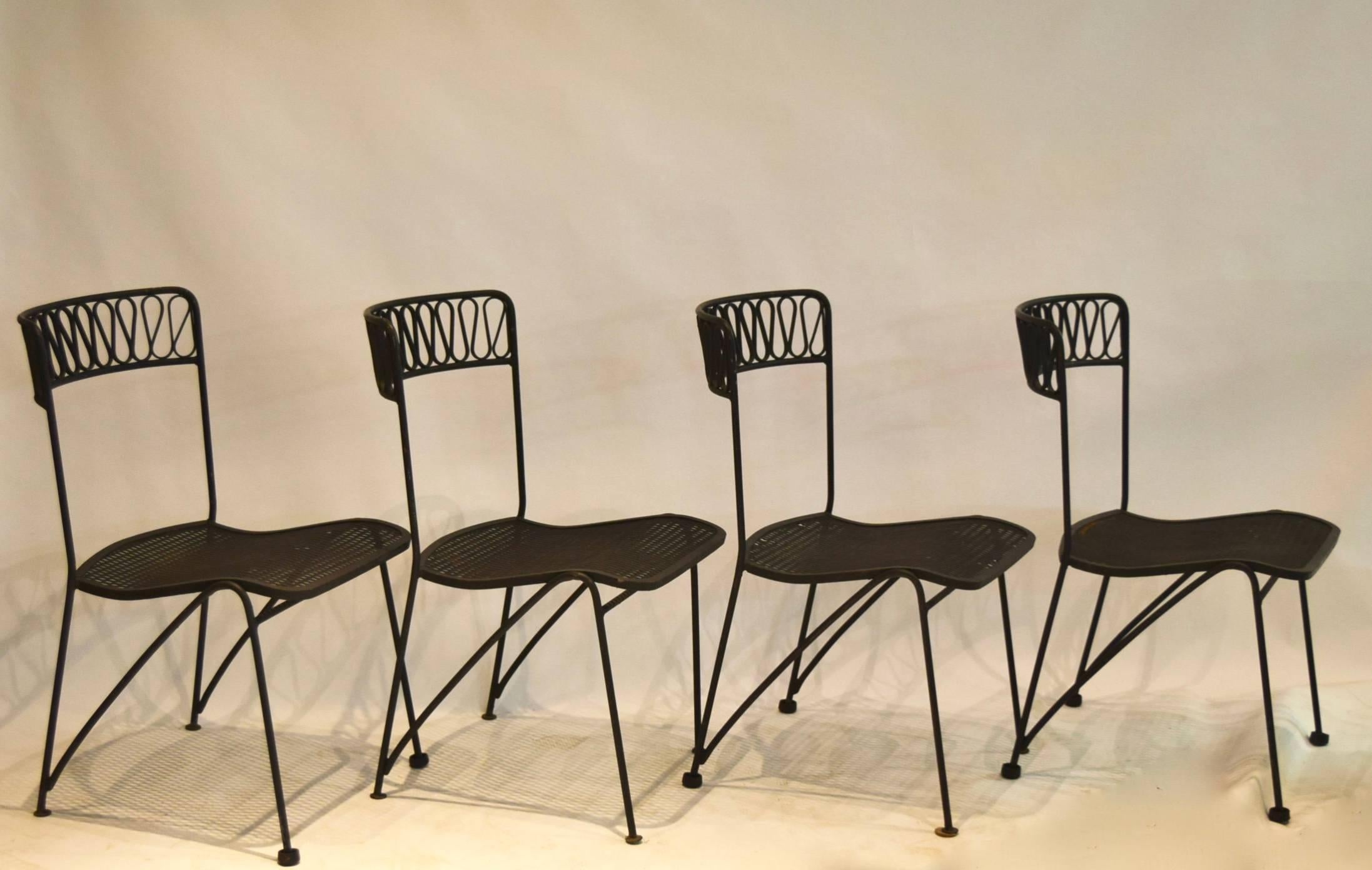 Four Ribbon Series Dining Chairs, Maurizio Tempestini for Salterini, circa 1955 6
