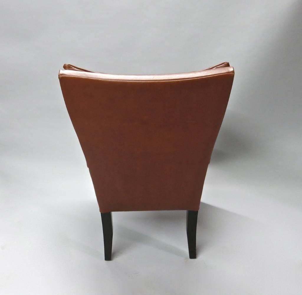 Four Leather Armchairs by Dakota Jackson, USA, 1990s 1