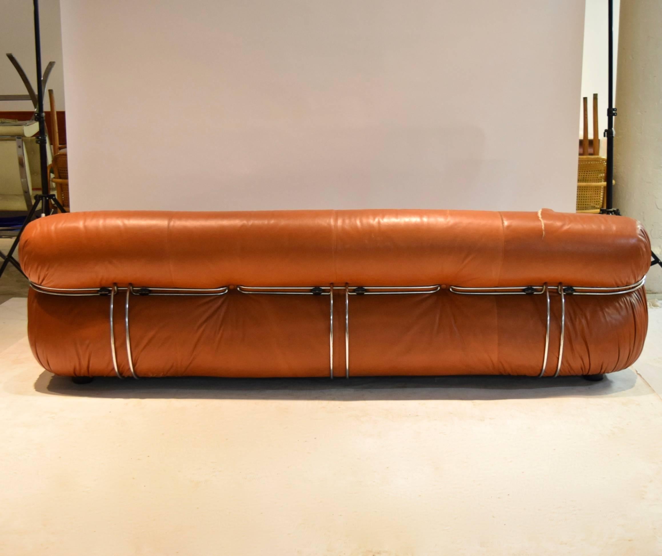 Soriana Sofa by Tobia Scarpa for Cassina, Italy, circa 1970 In Good Condition In Jersey City, NJ