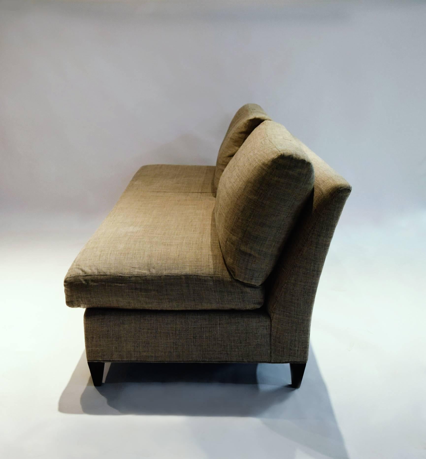 Contemporary Three-Seater Sofa Upholstered in Linen, Designed by Suzanne Kasler 2006