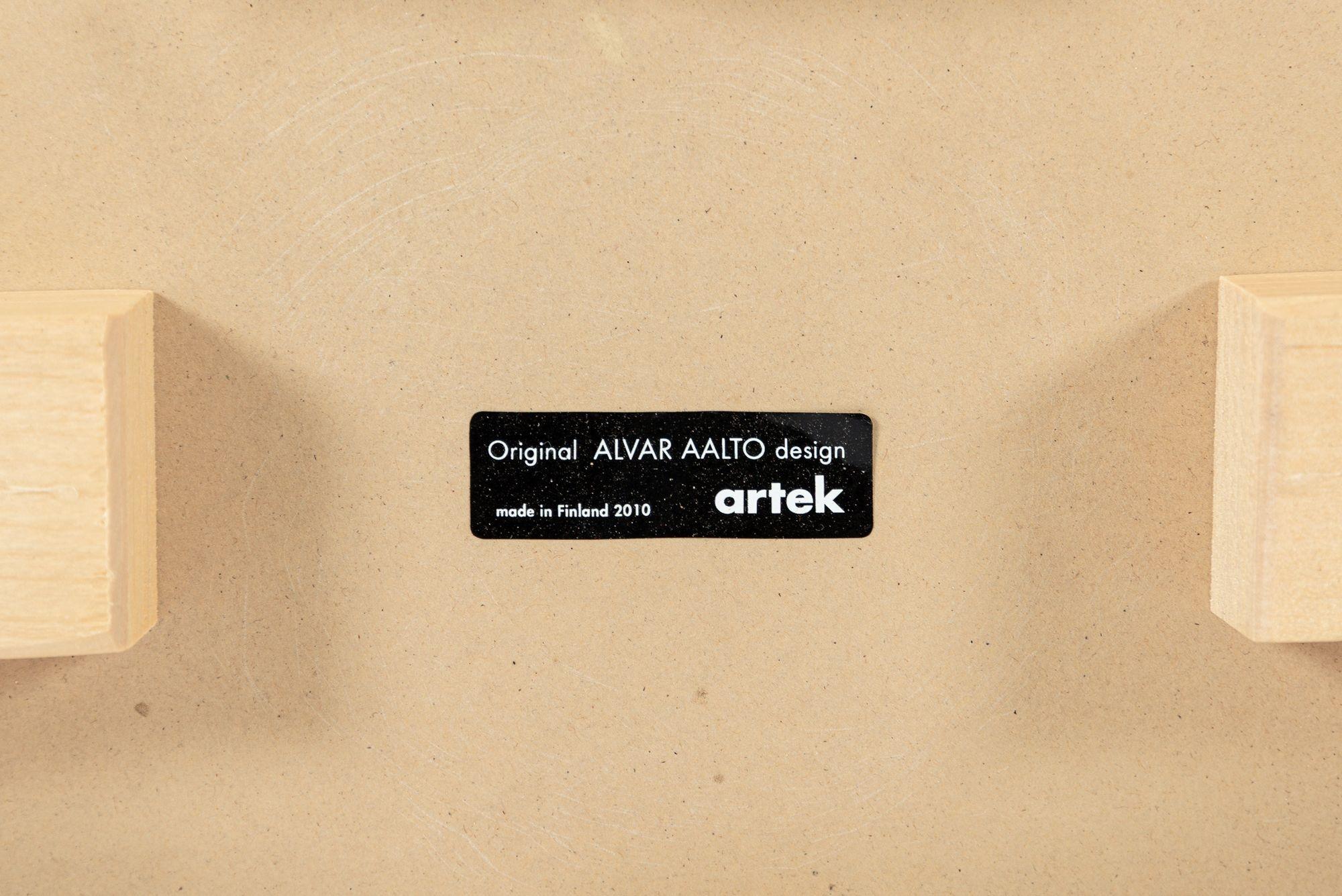 Finnische Hocker aus Birke und Schwarz aus der Mitte des Jahrhunderts 64 von Alvar Aalto für Artek, 2015 im Angebot 3
