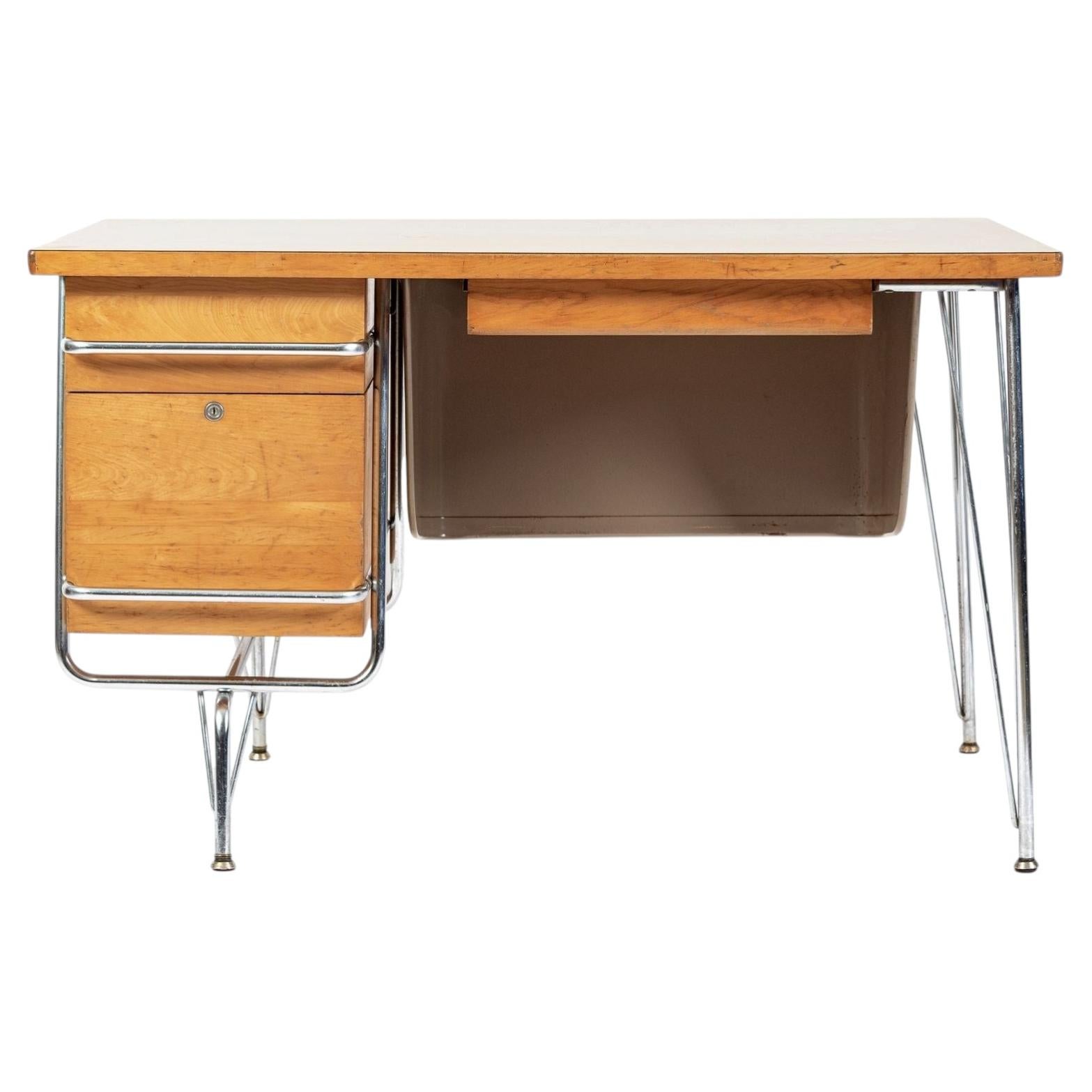 Bureau Kem Weber pour Weber, bureau moderne du milieu du siècle, années 1950