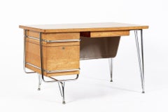 Scrivania Kem Weber per Heywood Wakefield, scrivania da ufficio moderna del Mid Century, anni '50