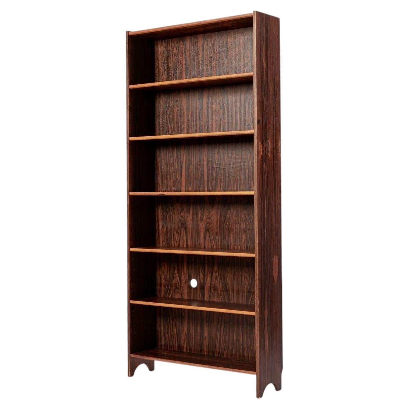 Mid Century Rosewood Bookcase, Scandinavian Tall Display Shelf, 3 Available