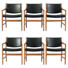 Fauteuils de salle à manger en chêne JH507 de Hans J. Wegner, attribués à Johannes Hansen, vers 1965