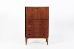 Mid-Century Danish Modern Teak Secretary Desk, Bar Cabinet Made in Denmark 1960s