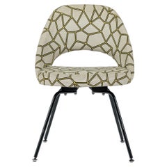Eero Saarinen Executive Side Chair for Knoll Mid Century Modern Black Metal
