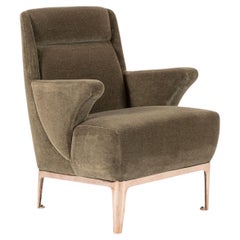 Chaise longue Art Déco des années 1940 restaurée en vison mohair, canapé assorti disponible