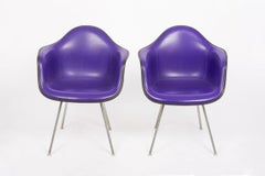 Mid Century Purple DAX Lounge Chairs by Eames for Herman Miller, 1960s