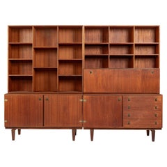 Mid-Century Danish Teak Wall Unit Bookcase by Peter Løvig Nielsen, Pair, 1960s