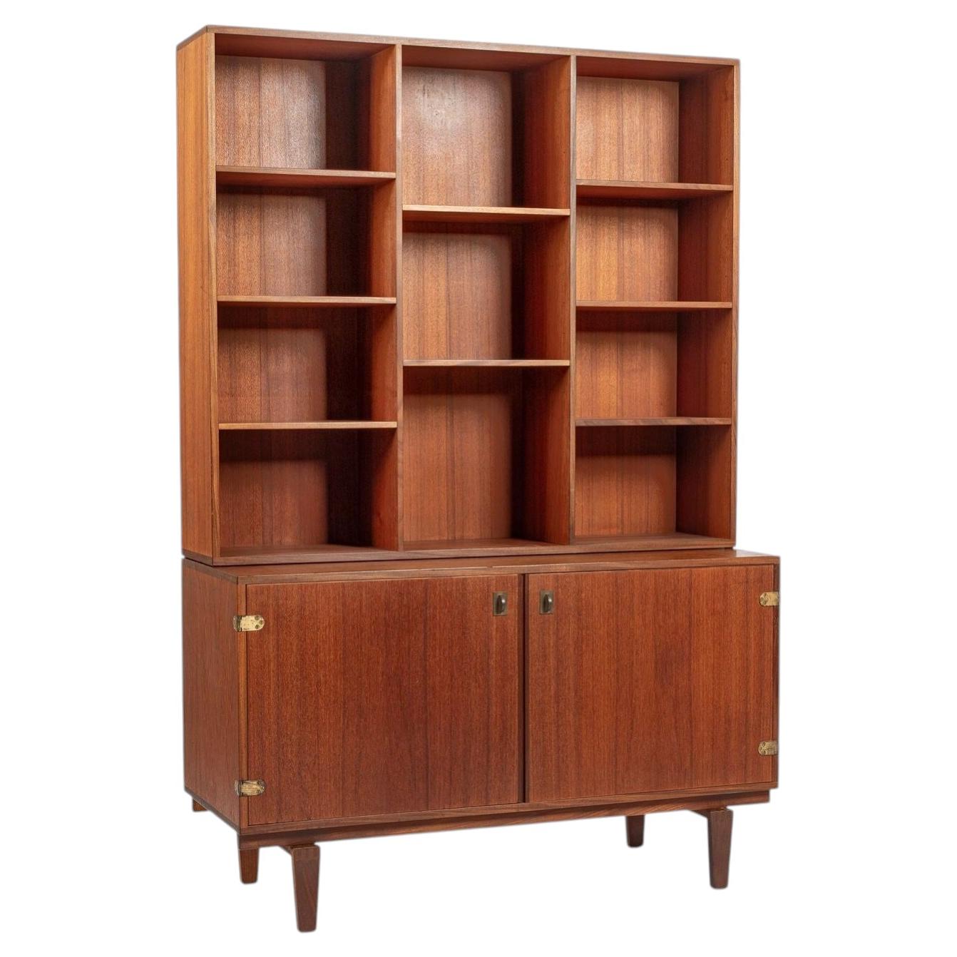 Bibliothèque danoise de style « Mid-Century Modern » en teck, conçue par Peter Løvig Nielsen, années 1960