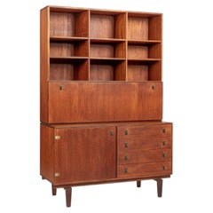 Mid-Century Danish Teak Secretary Desk Bookcase by Peter Løvig Nielsen, 1960s