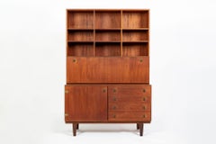 Mid-Century Danish Teak Secretary Desk Bookcase by Peter Løvig Nielsen, 1960s