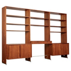 Mid-Century Modern Teak Wall Unit Bookcase RY100 Hans Wegner for Ry Møbler 1960s
