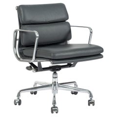 Eames for Herman Miller Gray Leather Office Chair 2000s