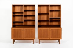Coppia di librerie in teak in stile moderno svedese della metà del secolo, anni ’60