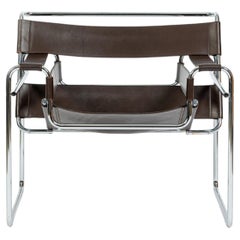 Mid Century Brown Wassily Chair by Marcel Breuer for Stendig 1960s, 2 Available