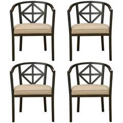 Set of Four Armchairs in the Style of Josef Hoffmann